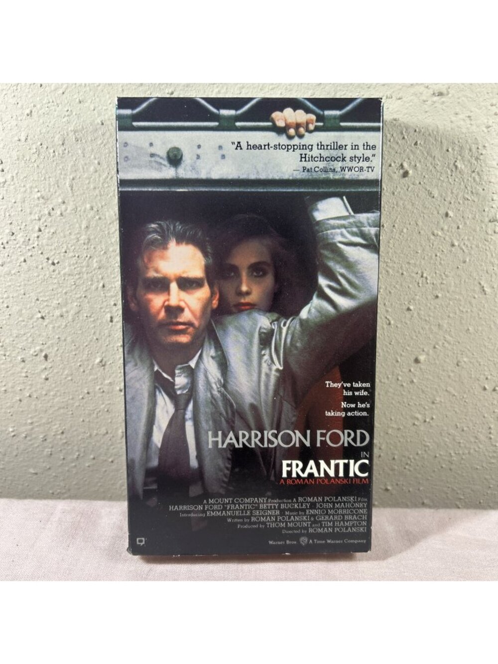 Harrison Ford Frantic 1988 VHS Movie John Mahoney, Roman Polanski